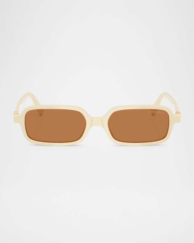 MU 11ZSF Acetate Rectangular Sunglasses